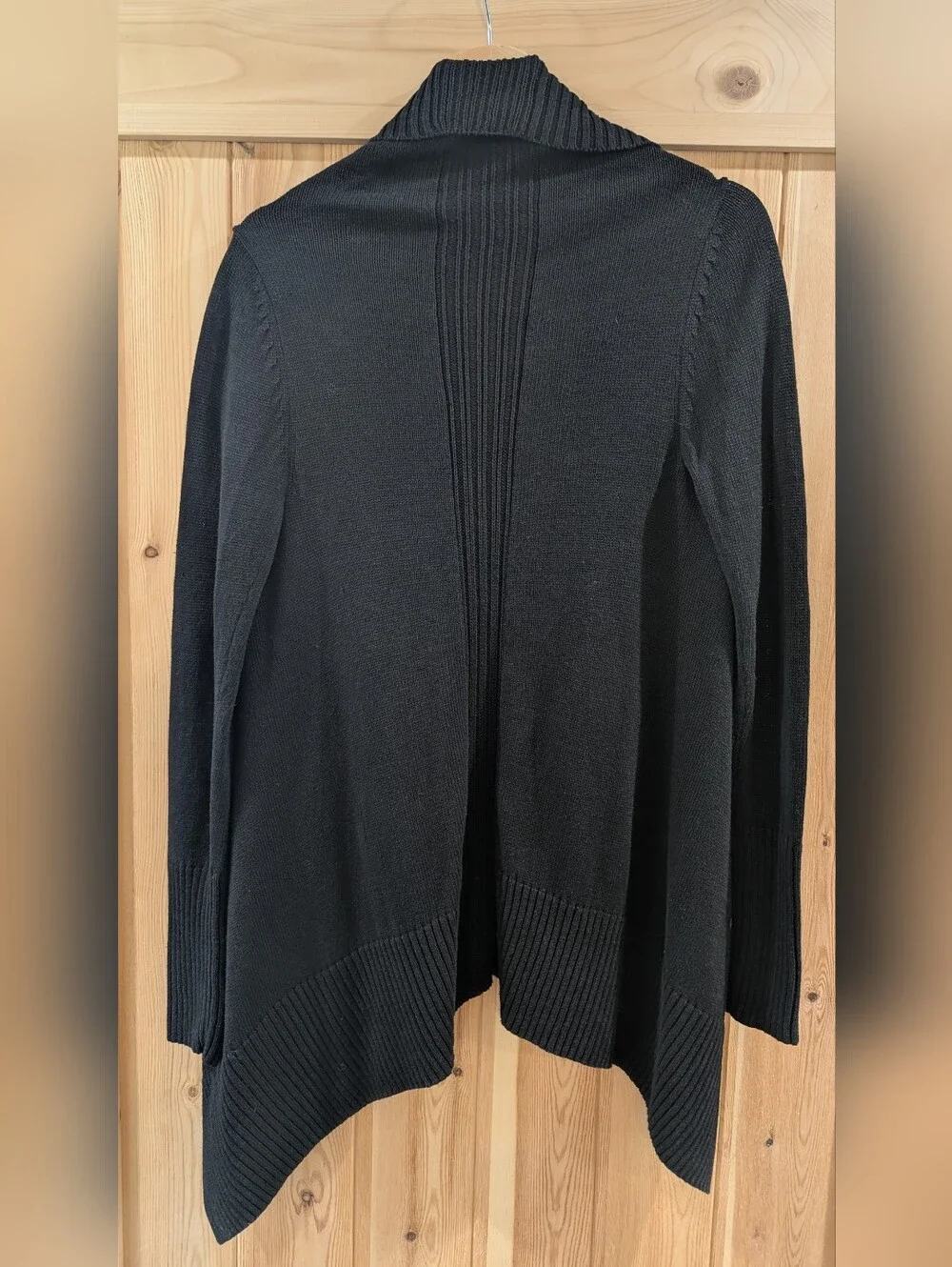 Talula Babaton Black Linen/Silk Blend Open Front Cardigan - Picture 5 of 7